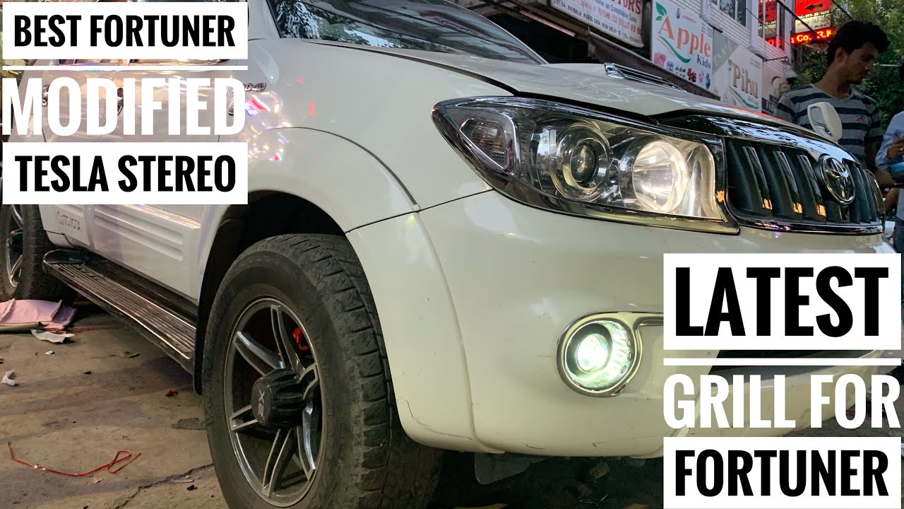 Old Fortuner modified |Tesla type stereo in Fortuner | Fortuner grill modified |Alloys modified