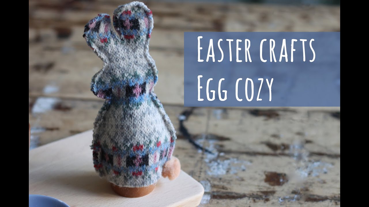 Easter crafts, upcycle an old jumper into an egg cozy