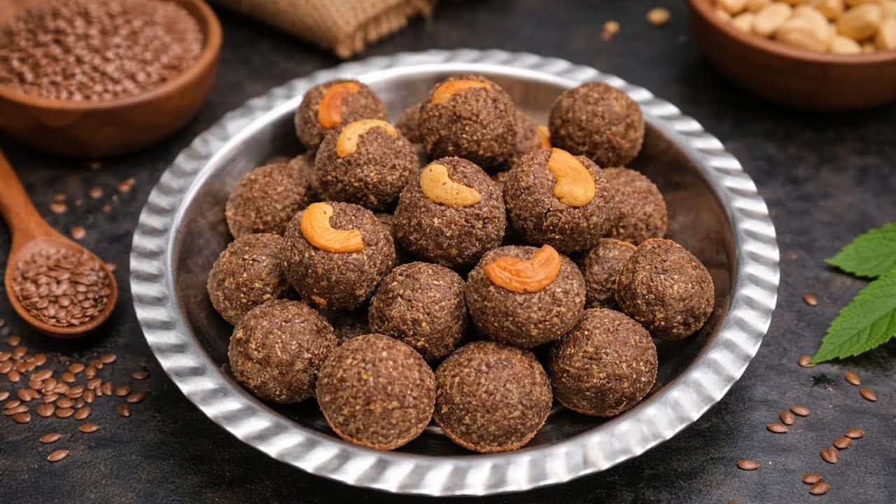 Healthy Laddu Receipe☺️ | Flax Seeds for Energy, Digestion and Heart | Omega-3 Rich Healthy Sweet😋