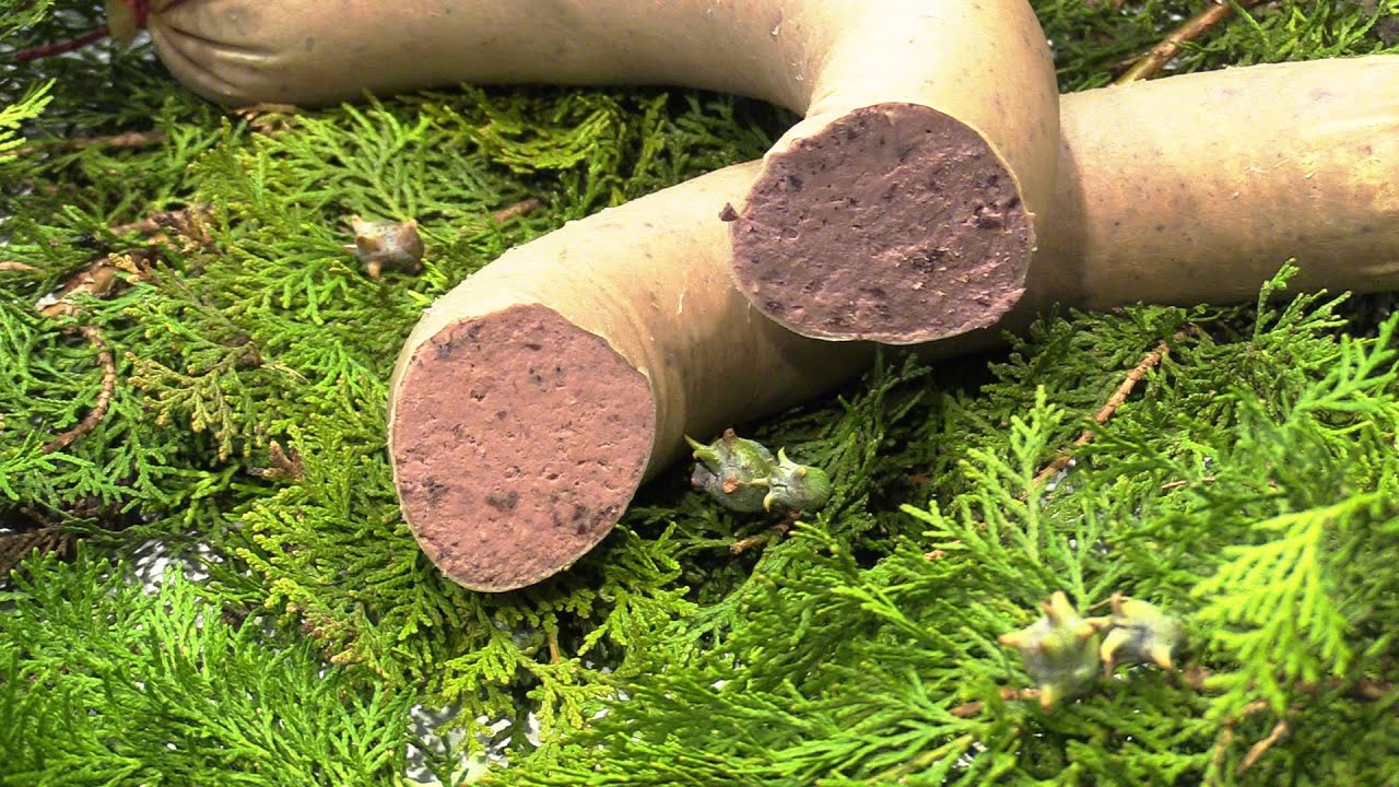 Leberwurst vom Wildschwein mit Cranberrys. Schritt für Schritt mit Rezept.