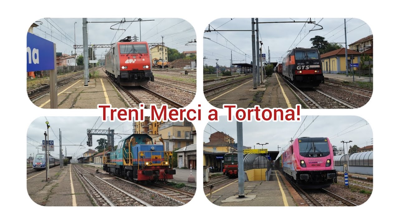 I TRENI MERCI della linea MILANO-GENOVA e TORTONA-ALESSANDRIA in transito a Tortona!