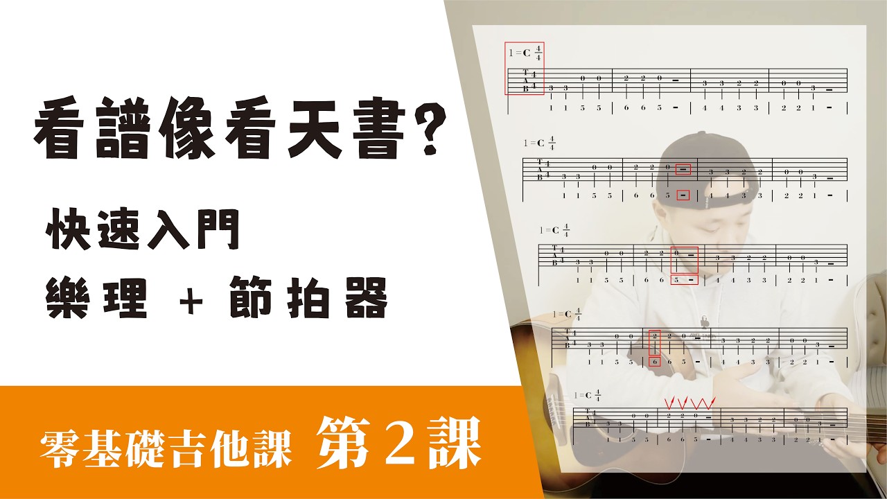 零基礎實體吉他課｜課後分享第 2 期｜入門第一課（下）