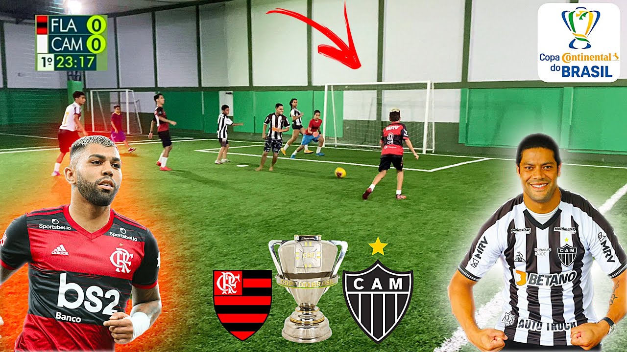 FLAMENGO vs ATLÉTICO-MG JOGO 5 vs 5 COPA DO BRASIL DESAFIOS DE FUTEBOL ‹ Rikinho ›