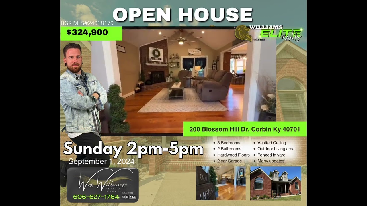 Open House, 200 Blossom Hill Dr, Corbin Ky