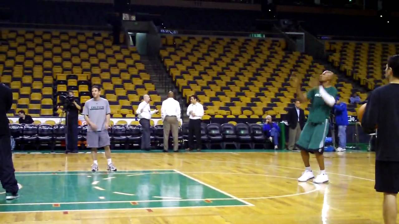 Ray Allen Shooting Around - 2010 NBA Finals Game 4