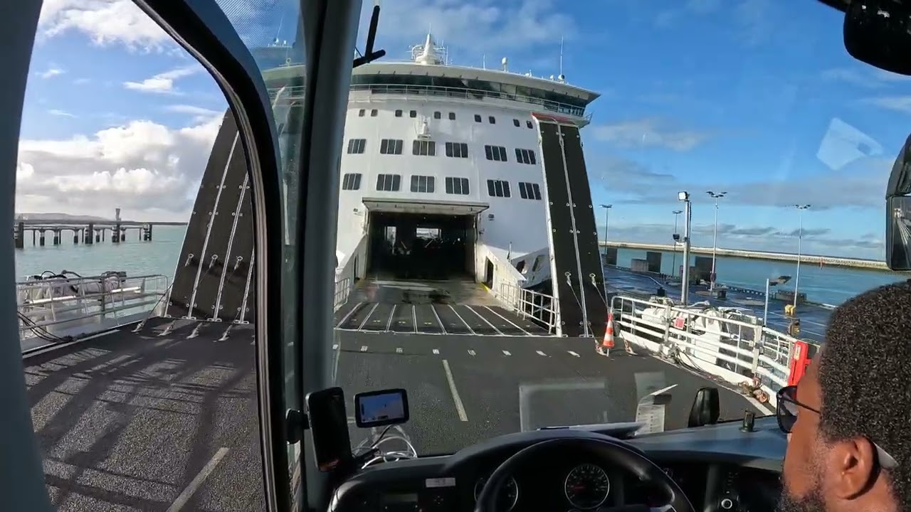 Ferry from Calais to Dover with MAN Lion's Coach 2nd Gen - 4K POV