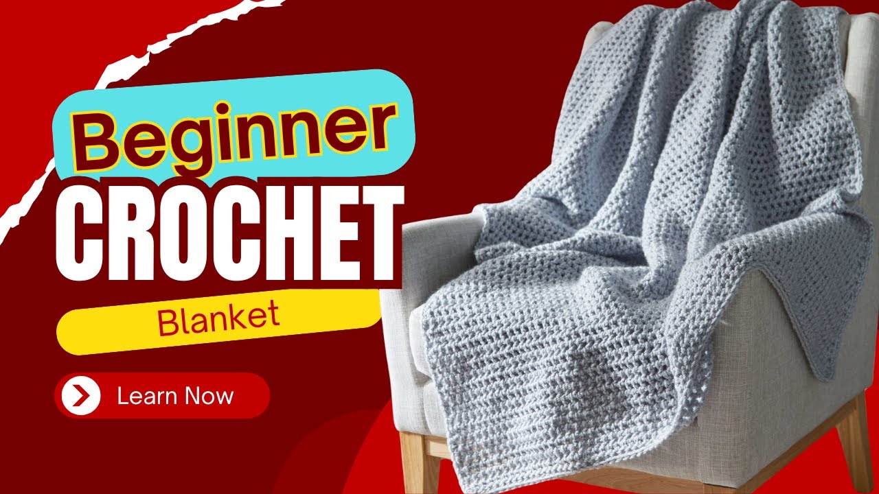 Left Hand: Crochet Beginner Blanket Pattern | The Crochet Crowd