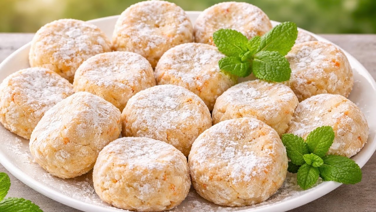Нежные апельсиновые печенья 🍊, которые тают во рту 🤤