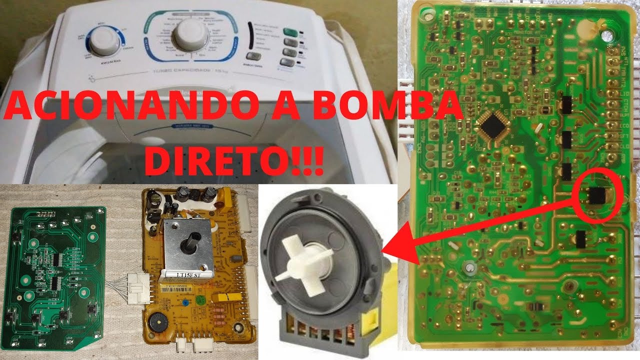 lavadora eletrolux lt15f ao colocar na tomada aciona direto a bomba de saída de água! Resolvido