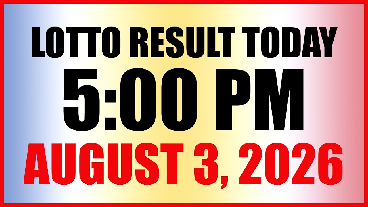 Lotto Result Today 5pm Draw August 3, 2026 Swertres EZ2 PCSO