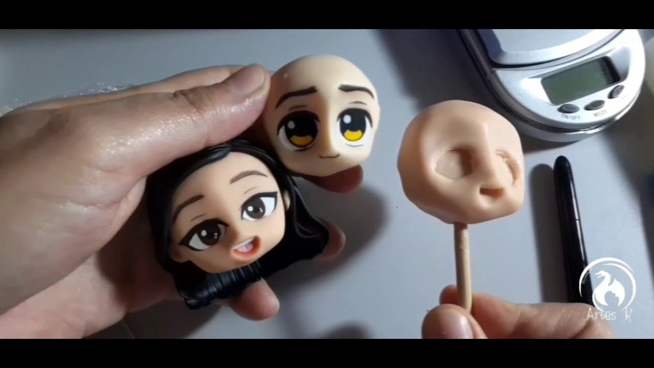 Modelagem Cabeça CHIBI/ANIME na Bola de Isopor