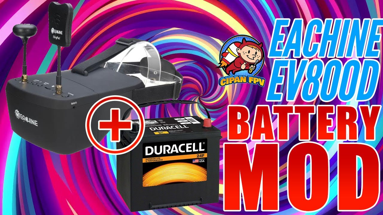 Eachine EV800D Battery Mod + Voltage Meter + 3400mAH Juice