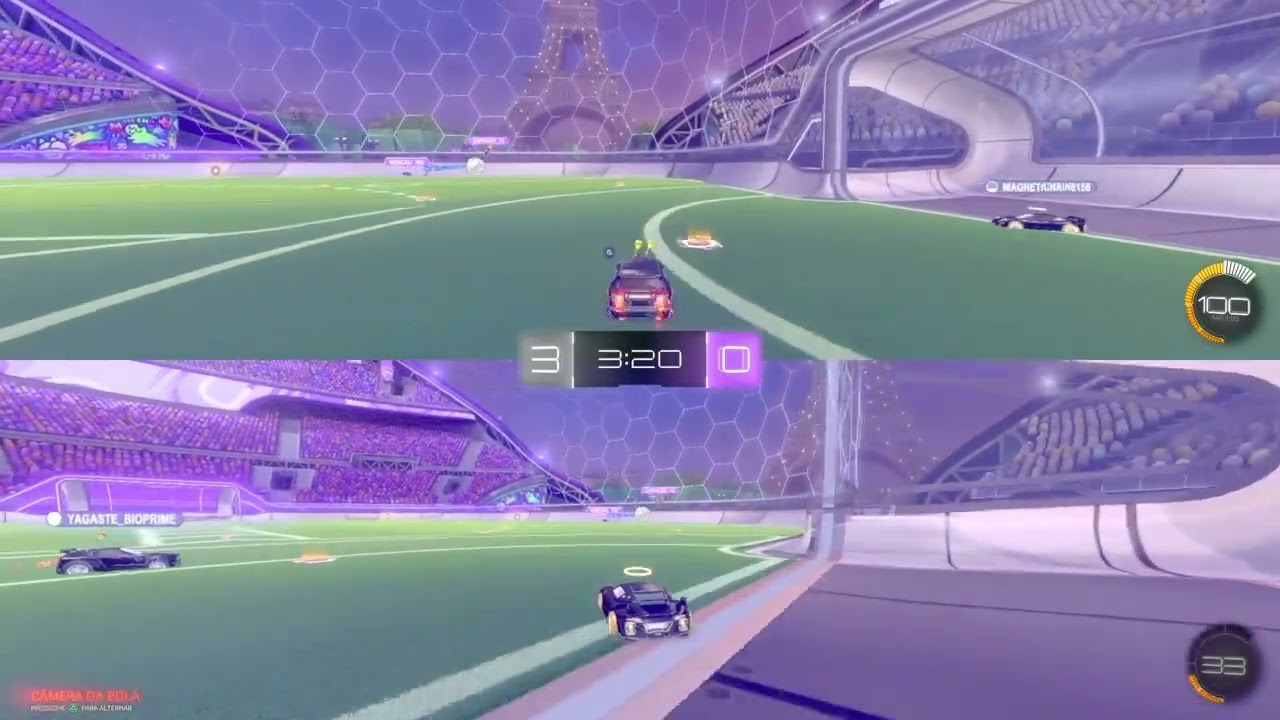 Yagaste e Zé em 2v2 no rocket leagle