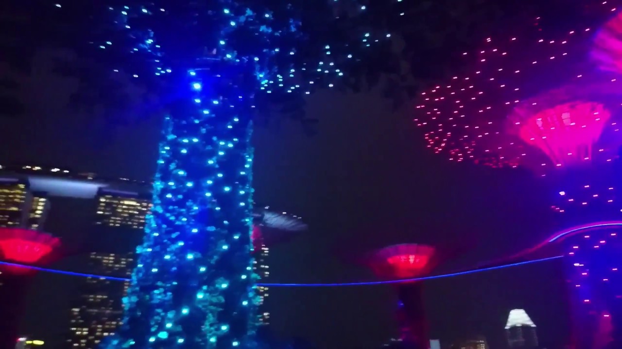 Star Wars light show Gardens by the bay Singapore