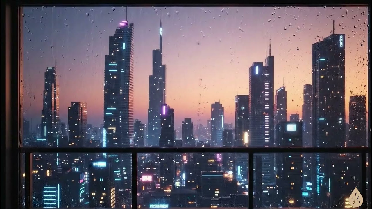 Rainy Night in a Cyber City Apartment | Lo-Fi Beats & Neon Ambience