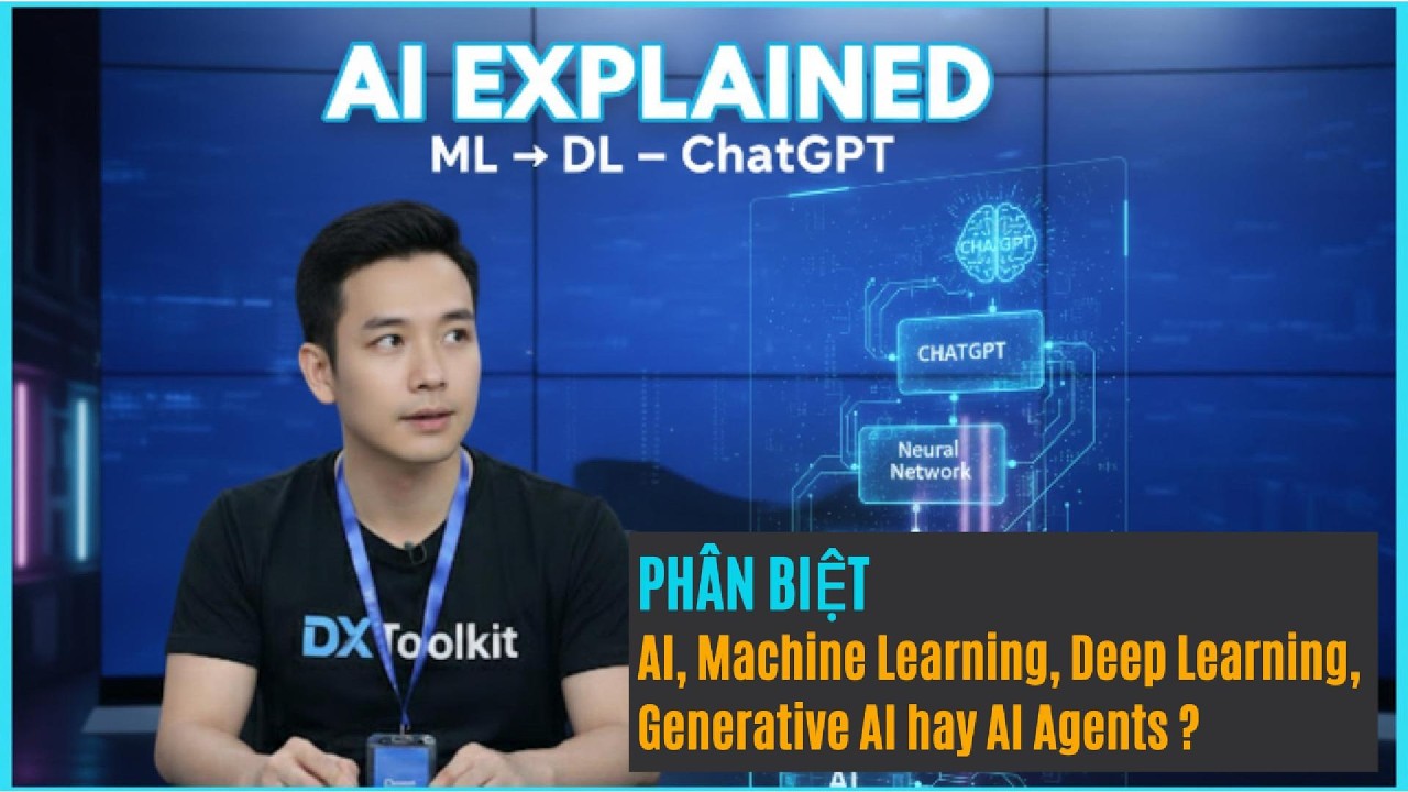 PHÂN BIỆT: AI, Machine Learning, Neural Network, Deep Learning, Generative AI và AI Agents ?