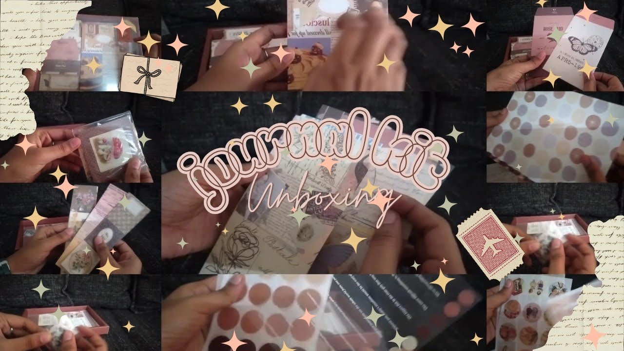 🍀Journal kit UNBOXING#journalkid #journaling #journal #unboxingvideo #journalkidunboxing #sunset#diy