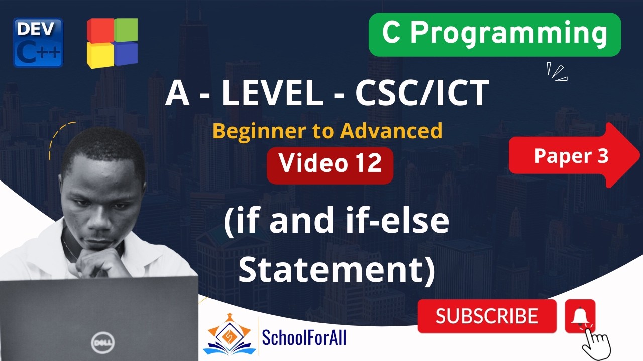 Video 12: Control Structure (if and if-else Statement)