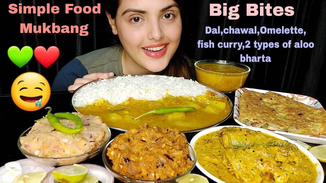 Simple Bengali Comfort Food Eating || Asmr || Dal Chawal Eating || Mukbang || Big Bites | Homelyfood