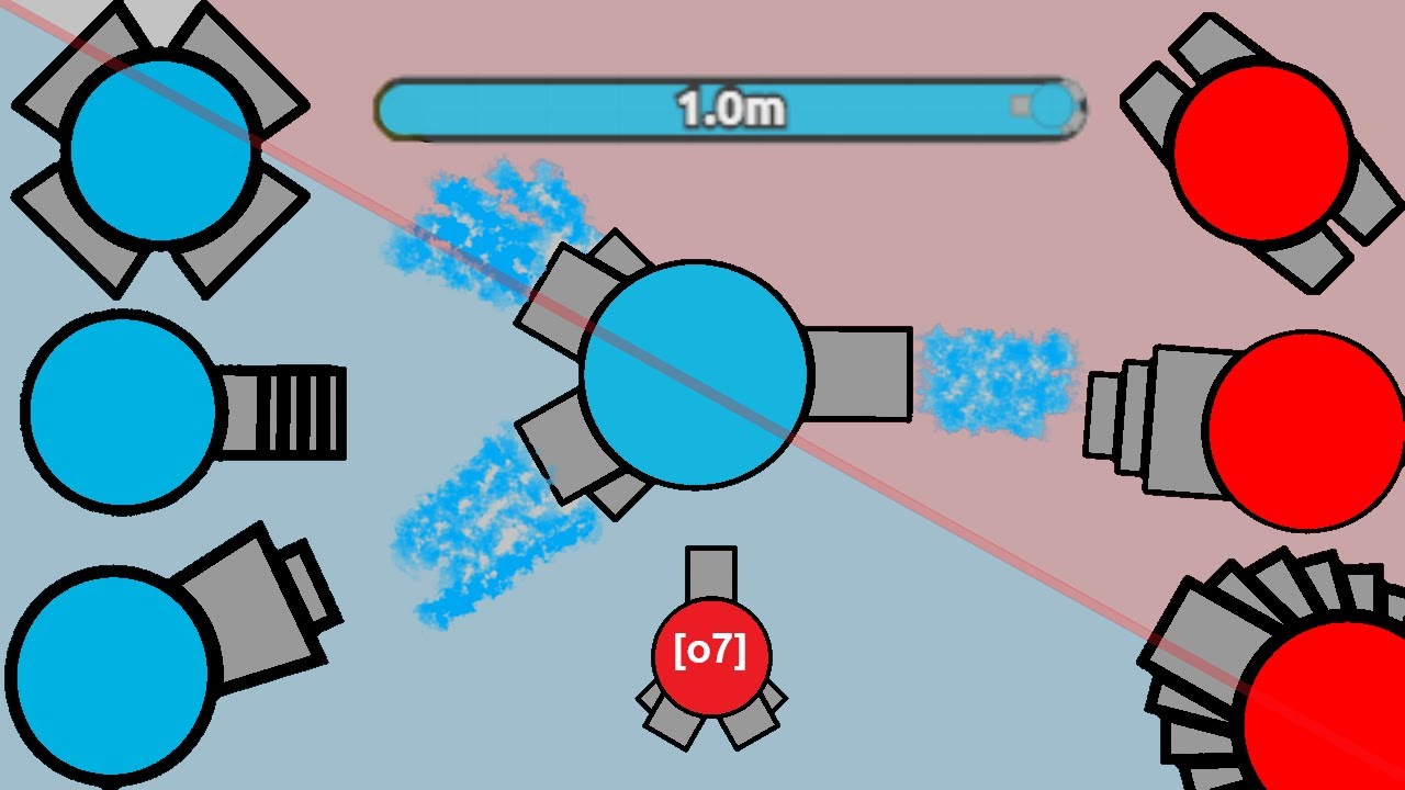 Diep.io - Ram or bullet? (Booster 1.20m - 2 Teams)