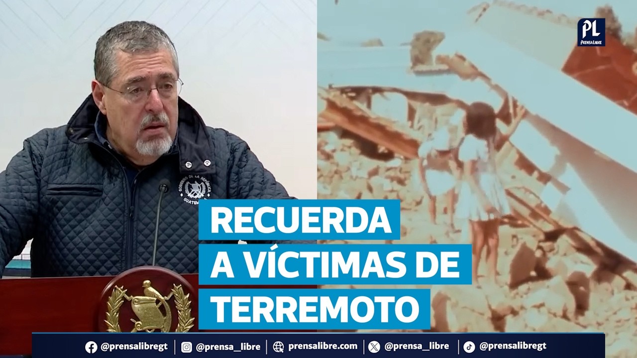 Arévalo recuerda a las víctimas del terremoto de 1976 y habla de prevención ante futuros sismos