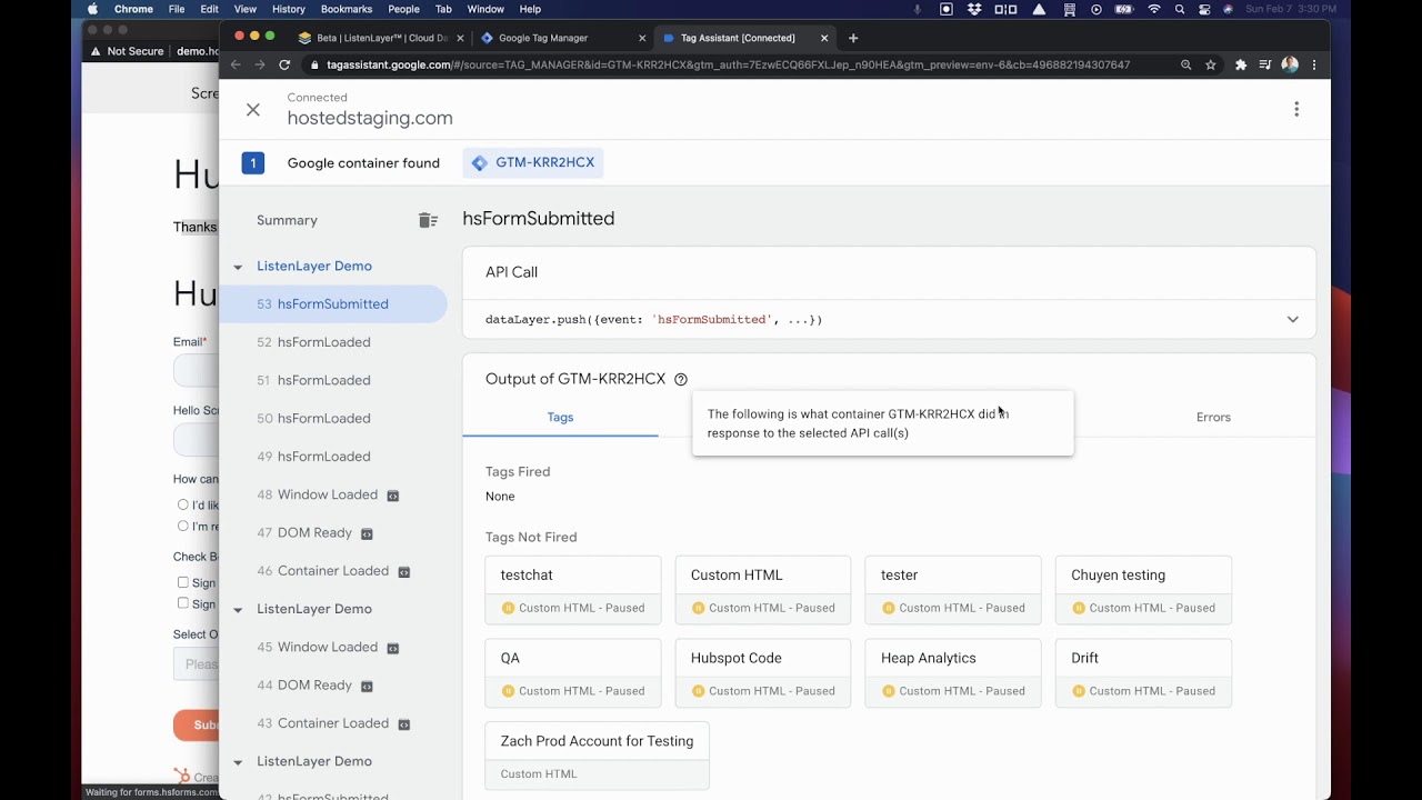 Track Hubspot Form Submissions  | ListenLayer&trade;