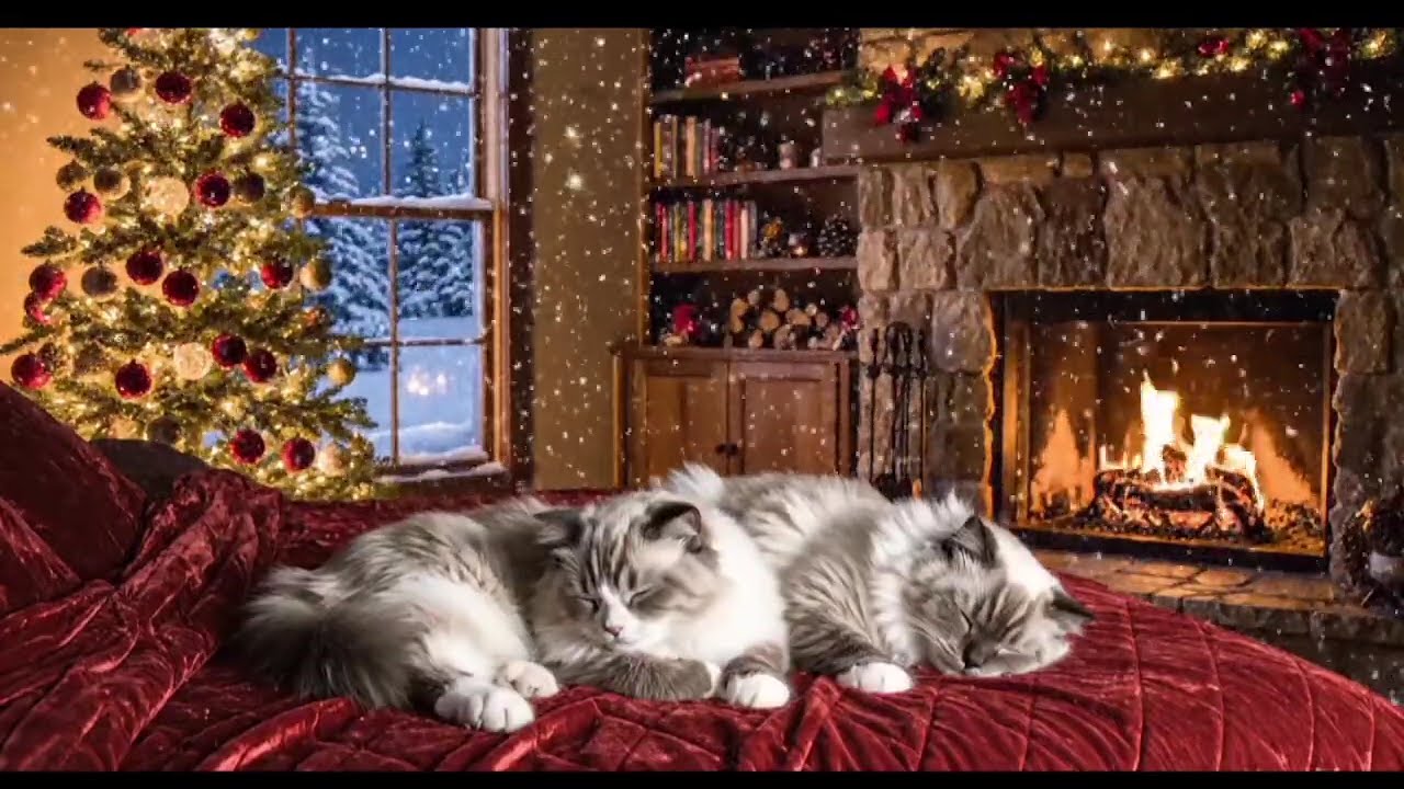 Snow is falling outside… ❄️ cat #kitten #cute #kitty #cutecat #asmr #like #yt #ytshorts #asmrcats 