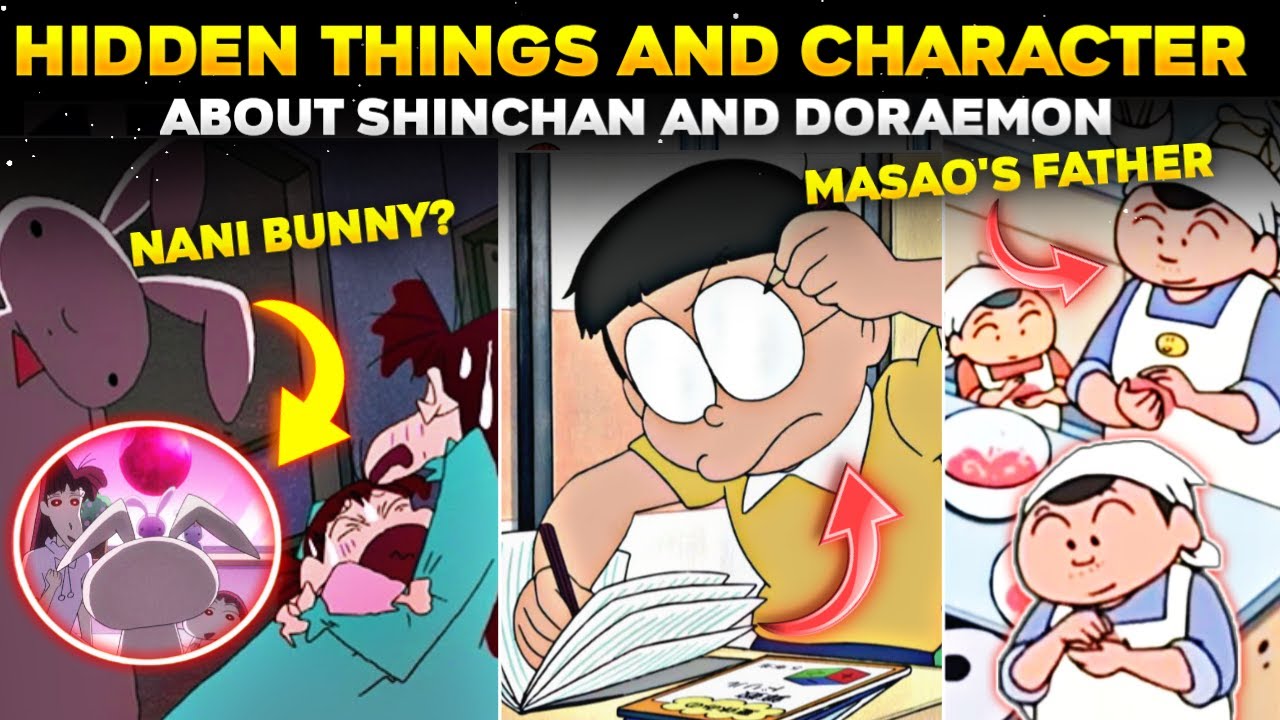 Shinchan Masao Dad Face Reveal | Hidden Things In Doraemon | Nobita World Record, Nene Rabbit