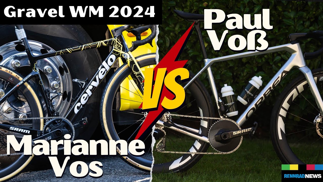 GRAVEL WM '24: Cervélo Áspero mit Gravaa-System von Marianne Vos & Orbea Terra von Paul Voß