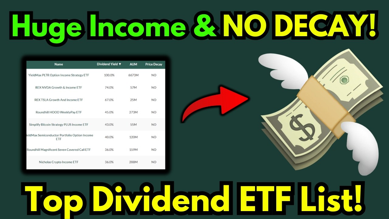 Если бы мне пришлось выбрать 5 высокодоходных ETF... список без снижения стоимости чистых активов!