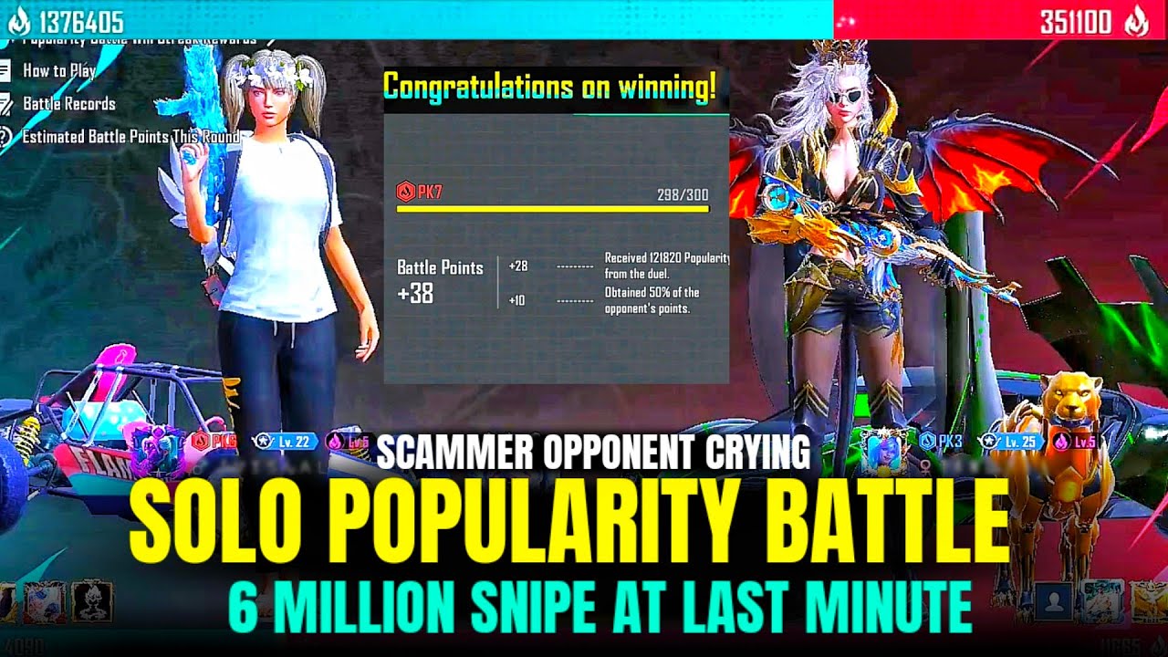 Scammer Opponent A*ss Burnt 🤡 | Last Minute Snipe #popularitybattle #bgmipopularitybattle 