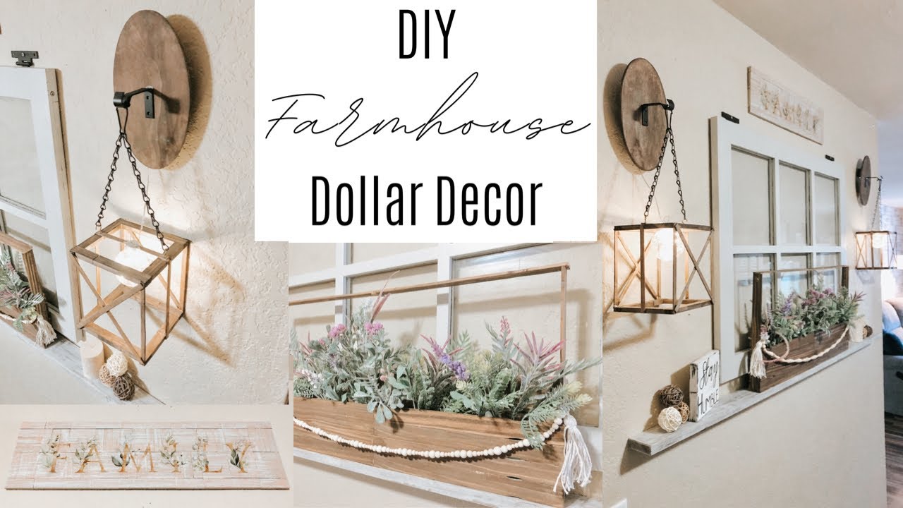 DIY DOLLAR TREE FARMHOUSE DECOR | HIGH END DOLLAR TREE DIY
