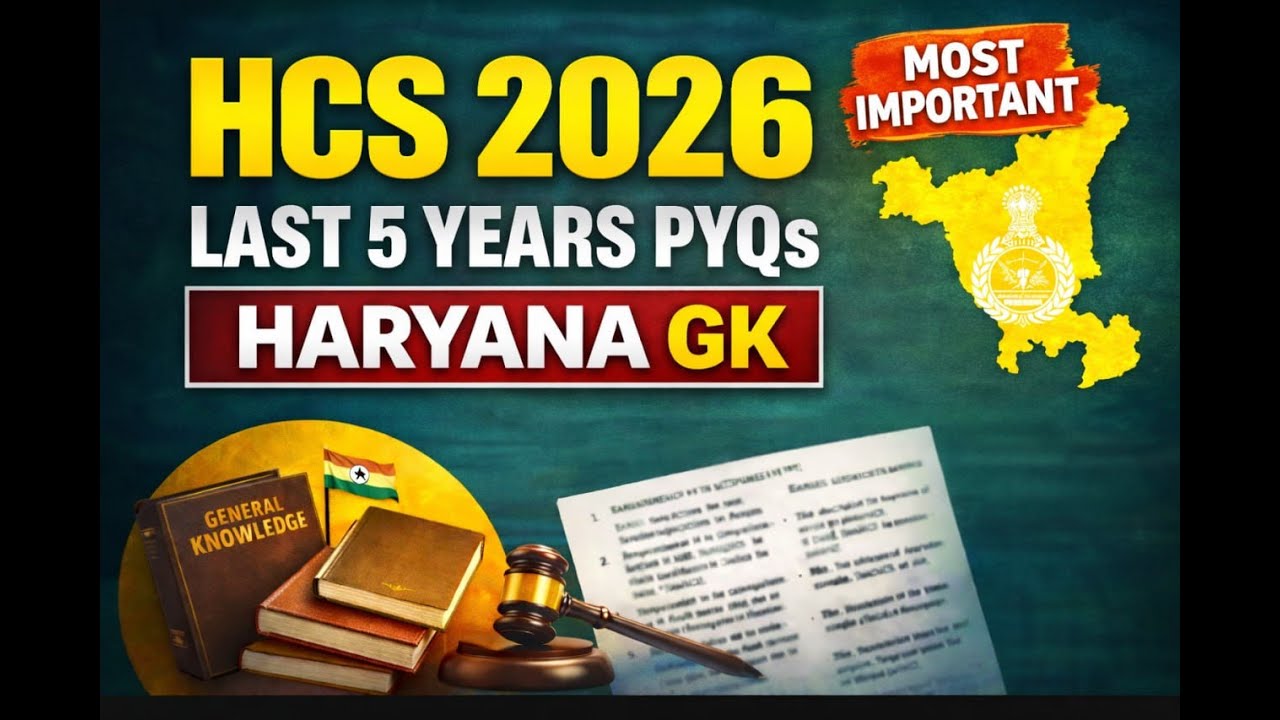 Haryana GK PYQ for Haryana PCS | Previous Year Questions with Answers