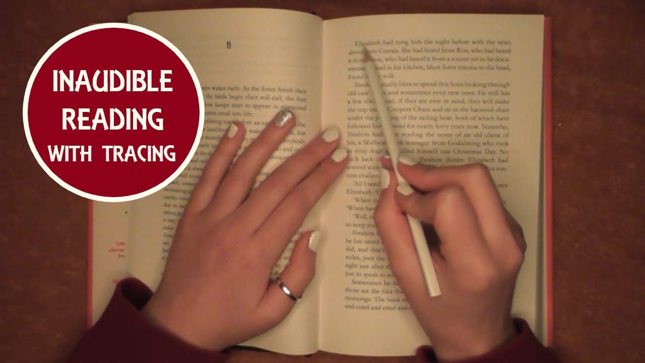 ASMR - INAUDIBLE WHISPERED READING WITH WORD TRACING *tingly*