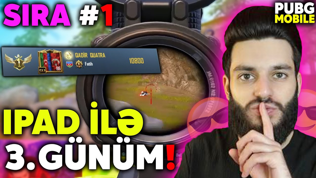 SIRA 1 !! İPADA KE&Ccedil;DİYİMİN 3 C&Uuml; G&Uuml;N&Uuml;! 😱 | PUBG MOBILE