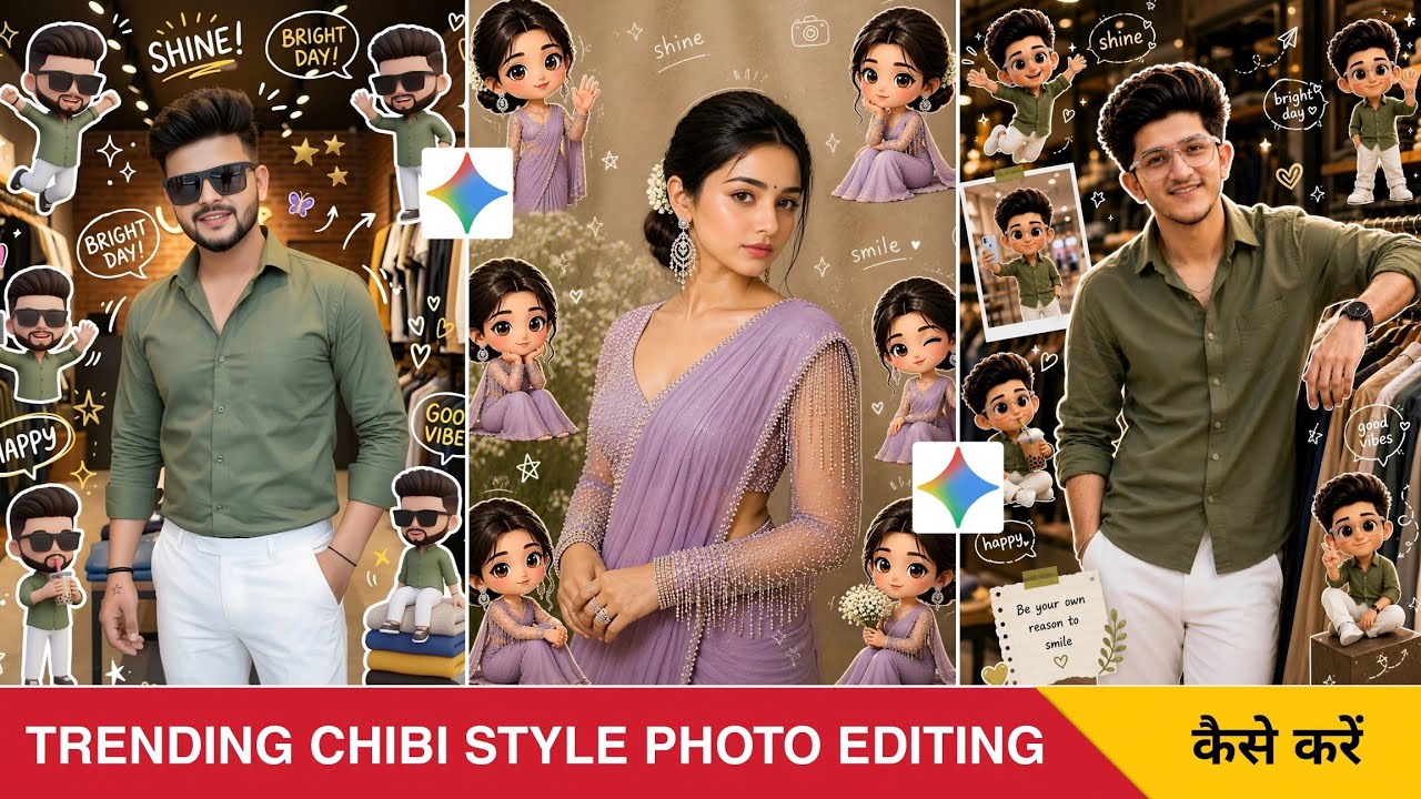 Chibi style ai photo editing prompts | Trending prompts for gemini | Chibi cartoon prompts
