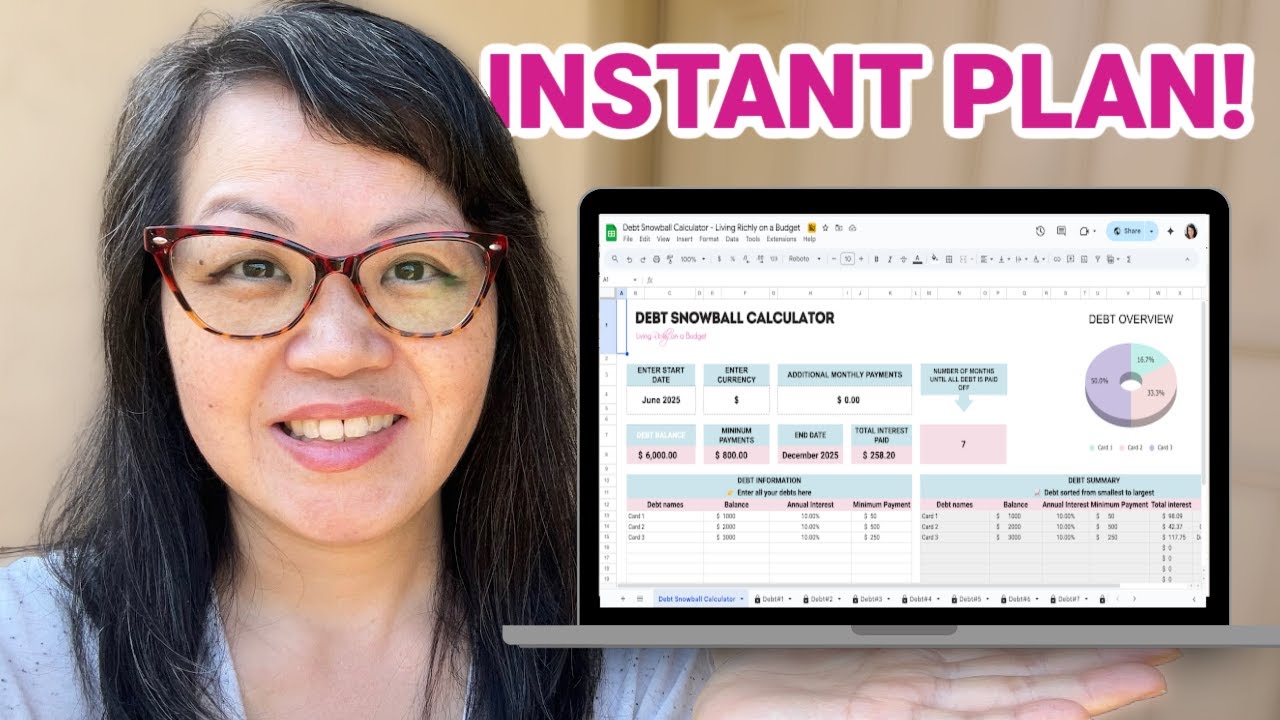 Debt Snowball Calculator Google Sheets Template: See Your Debt-Free Date