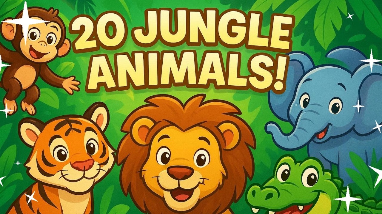20 Jungle Animals for Kids 🦁🐒 | Animal Names & Fun Facts for Children