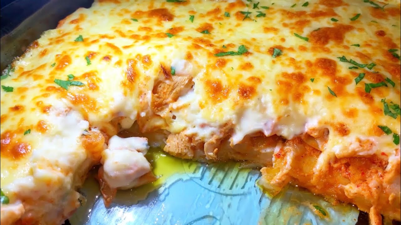 عندك بطاطا ونصف صدر دجاج يالا نحضروا ألذ ڤرتان بذوق الشاورما سهل وسريع مع أبسط و أنجح صلصة جبن🧀