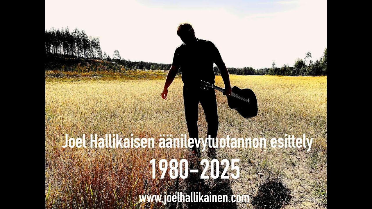 Joel Hallikaisen äänilevytuotannon 1980-2025 esittely.