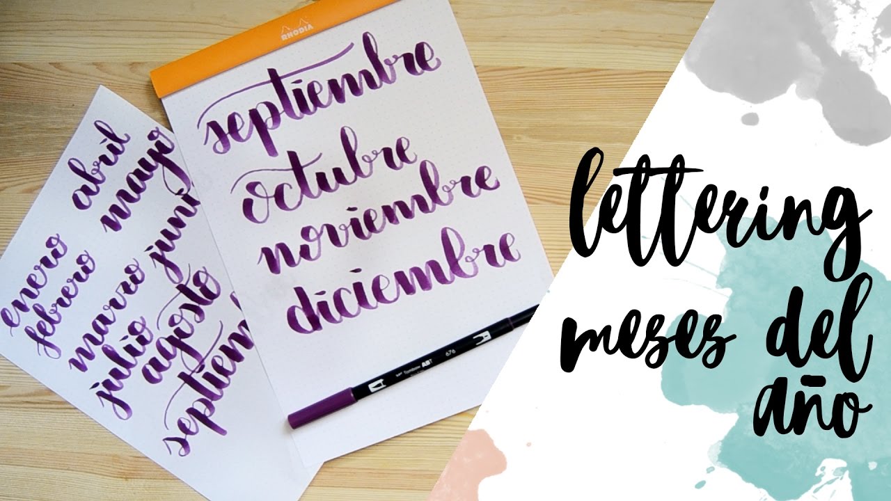 Lettering: Meses del año - Tutorial - Bullet journal - UGDT