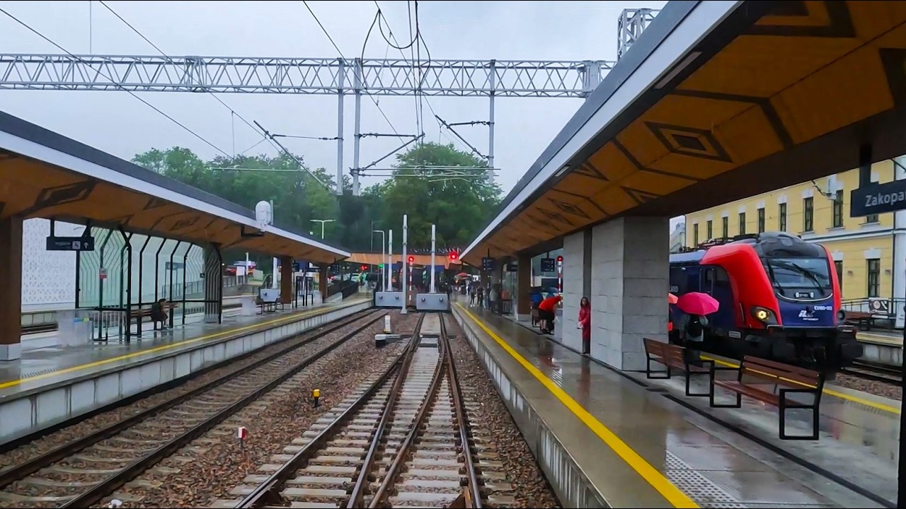 Zakopane - Nowy Targ   TLK Małopolska deszczowy przejazd