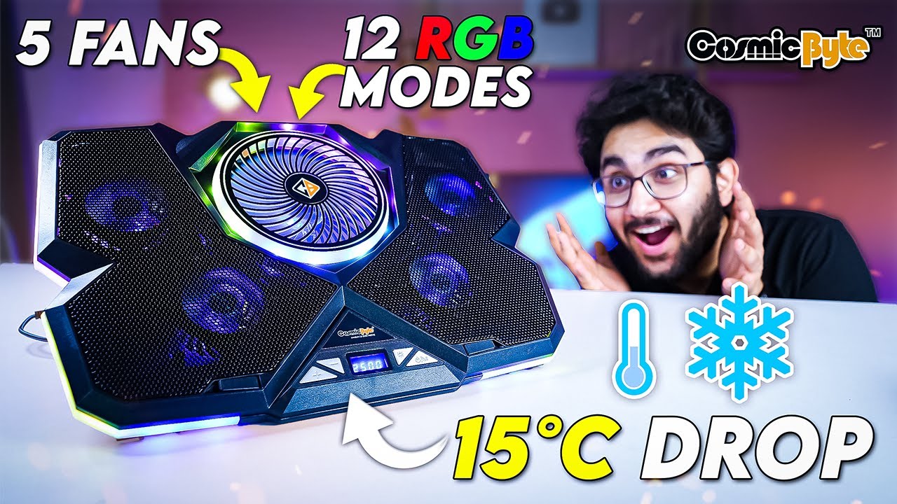 This Gaming Cooling Pad is Ultimate in Temperature Drop | Cosmic Byte Cyclone RGB❄️❄️