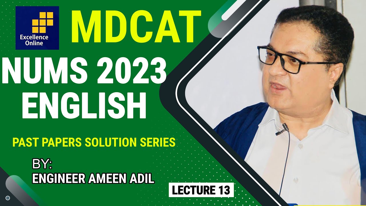 NUMS 2023 I ENGLISH I PAST PAPER SOLUTION SERIES BY ENGINEER AMEEN ADIL
