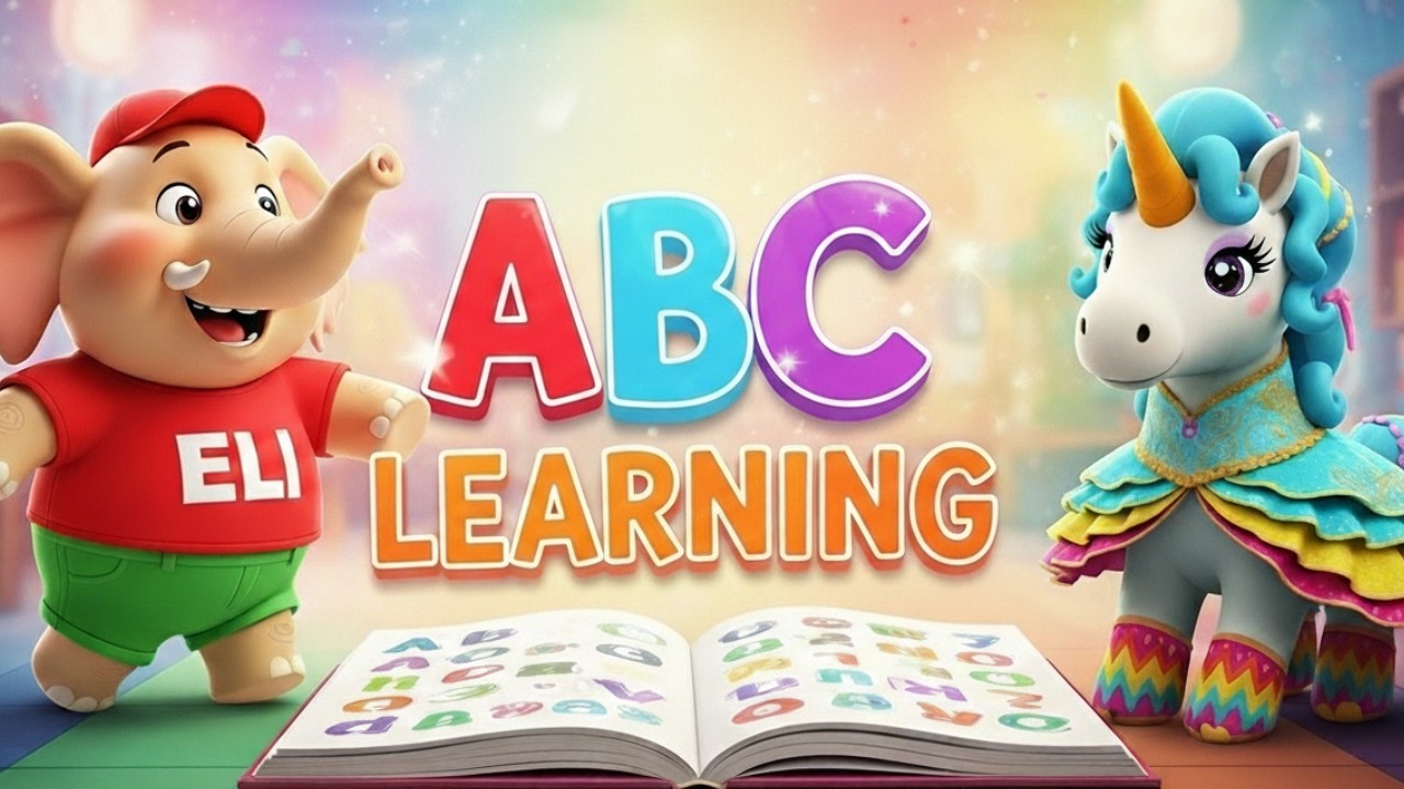 ABC Learning | Learn A to Z Alphabets for Kids | Elephant ELI & Unicorn | ABC Spotlight
