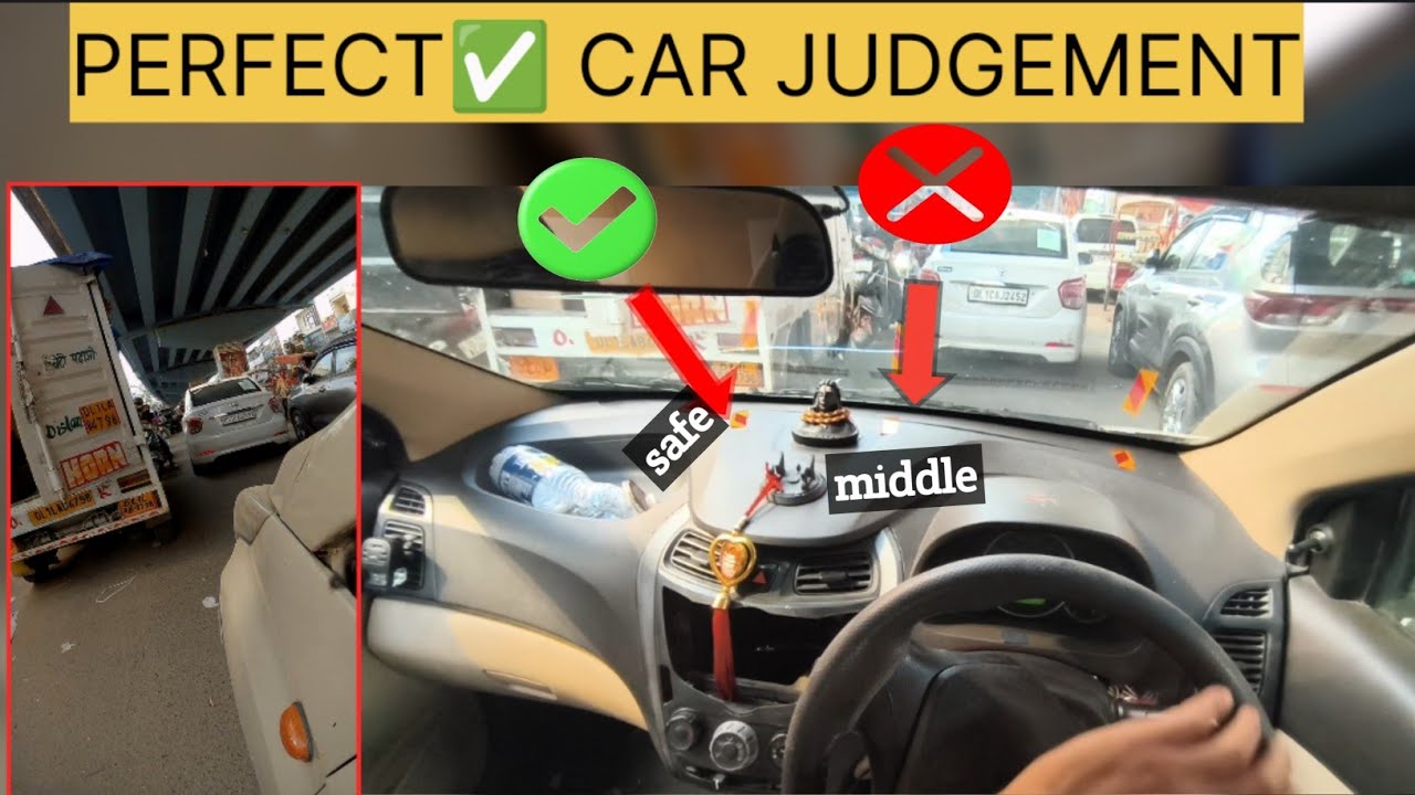 PERFECT ☑️ ROAD SIDE CAR JUDGEMENT TRICK | 💯LEARN LEFT SIDE JUDGEMENT IN CAR