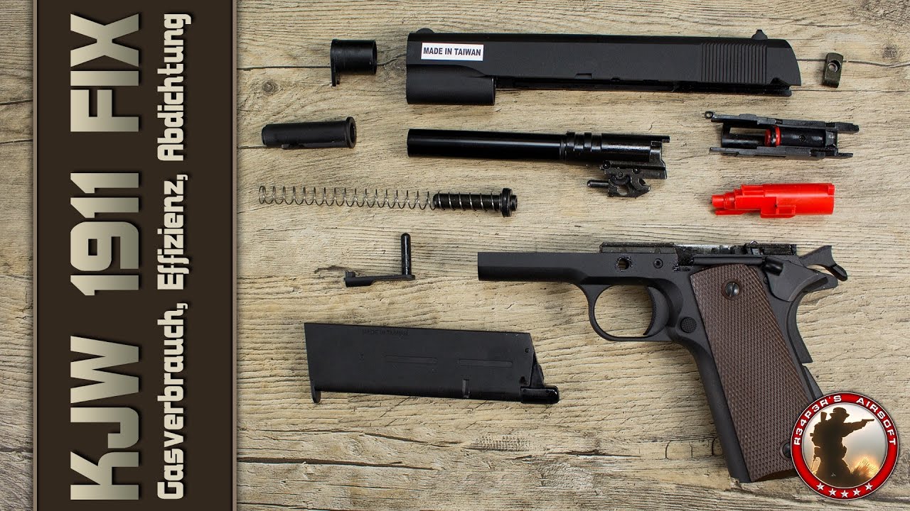 [Tech] KJW 1911 GBB - Gasverbrauch verbessern (Ausbeute/Effizienz/Abdichten) Airsoft German/Deutsch