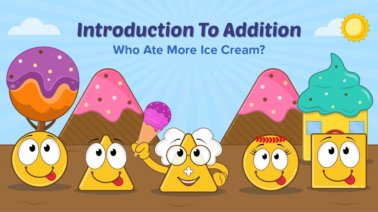 Math Story : Introduction To Addition - Who Ate More Ice Creams? | Kids Stories | Home School