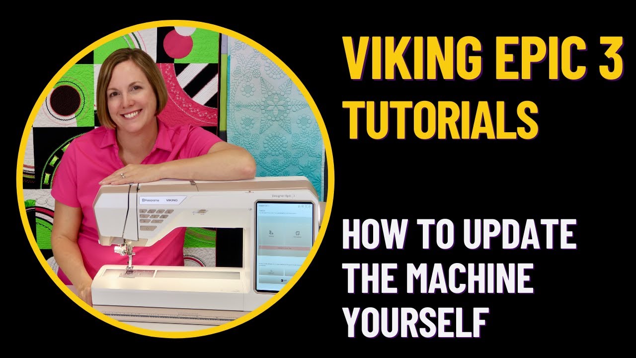Husqvarna Viking Designer Epic 3 Updating Machine with a USB stick
