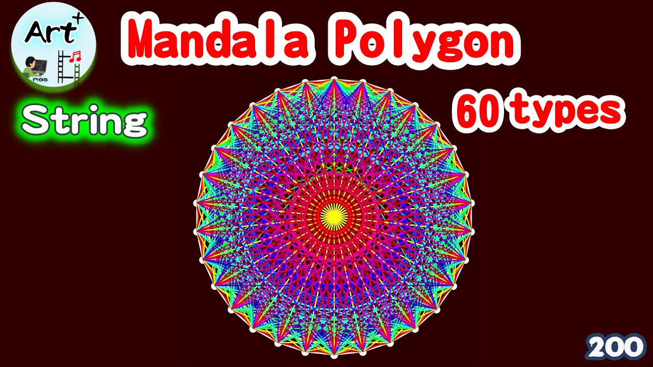 [Mandala Polygon 60 Types] String Art Plus (meta Anime Art 200)